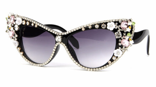 Lady Rhinestone Cat-eye Glasses
