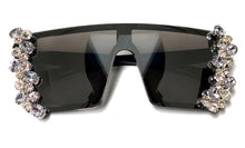 Load image into Gallery viewer, Black Rhinestoned Diva Sunglasses